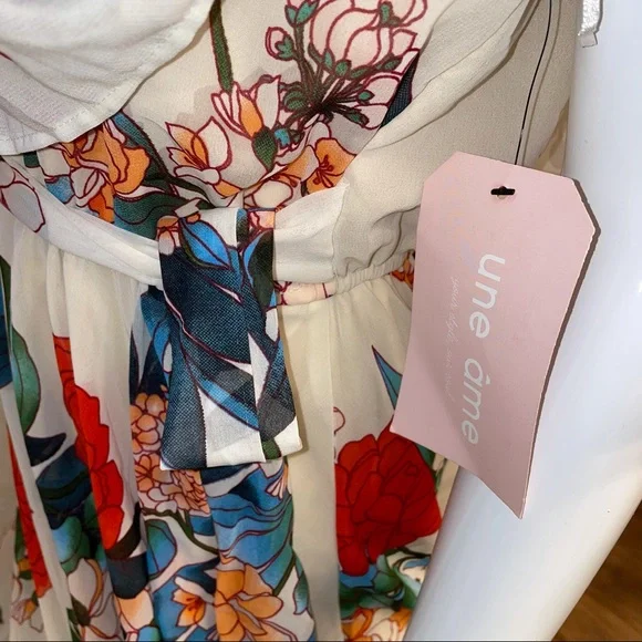 Une Ame Dress Floral Pattern Long - Picture 8 of 14